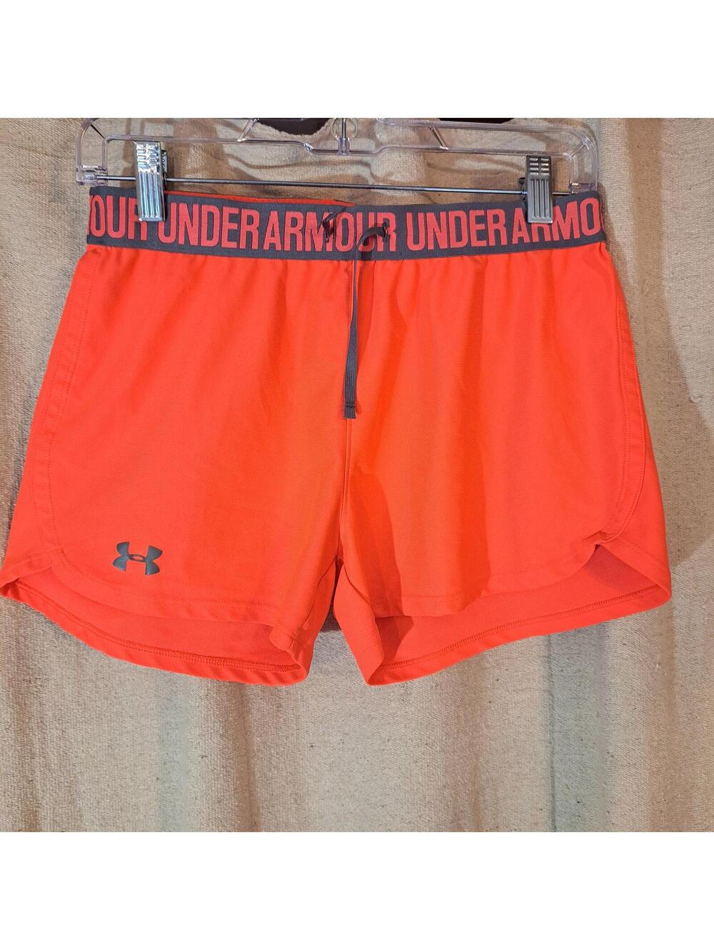 Under Armour Women's HeatGear Loose Fit Athletic Shorts - Orange, Size Small